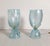 Pair of large Mid Century Modern sky blue Murano glass lamps, Italy 1970, attributed to Seguso. The pair of vintage lamps...