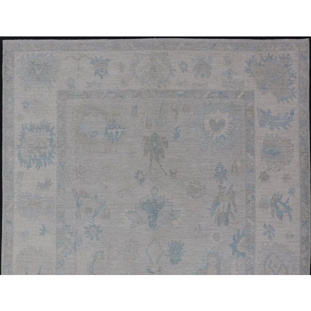 Keivan Woven Arts Modern Oushak With Light Silver-Gray 9' X 12' For Sale In Atlanta - Image 6 of 12