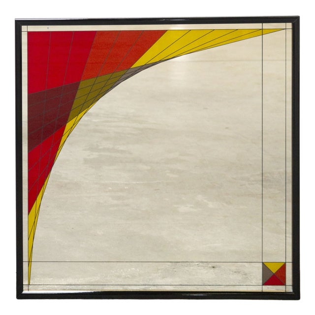Morphos Framed Mirror by Carmi for Acerbis International, 1980s For Sale