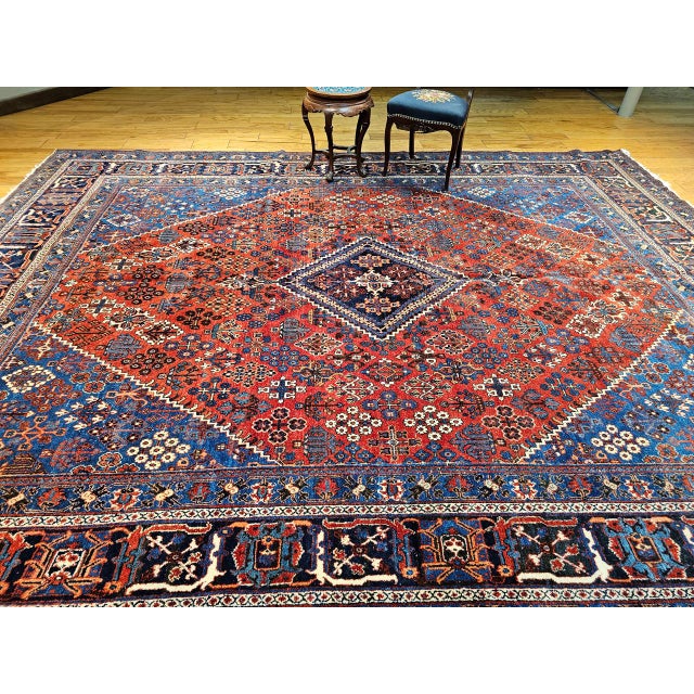 1900 - 1909 Vintage Persian Joshegan Kashan Rug, Hand-Knotted Wool, Weeping Willow Pattern,11x14 For Sale - Image 5 of 14