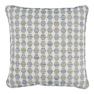 Schumacher Coquina 18" Pillow in Blue For Sale