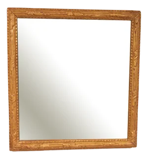 Louis XVI Mirror in Carved and Gilded Wood