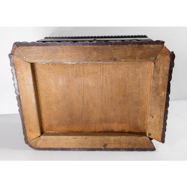 19th Century English Regency Sarcophagus Form Tea Caddy Box With Mahogany Veneer For Sale - Image 14 of 18