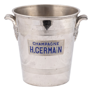 Vintage French Silver Plated Champagne Cooler from H. Germain, 1930