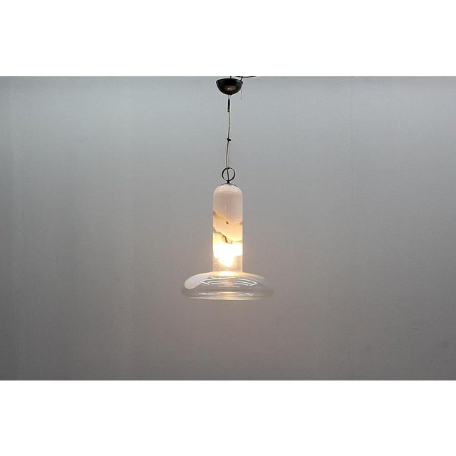 Mid-Century Murano Glass Bell Chandelier by C. Nason for Mazzega, Italy, 1960s For Sale - Image 3 of 14