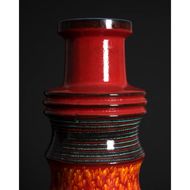 Mid-Century Modern Pagoda Floor Vase from Scheurich Keramik, 1970s For Sale - Image 3 of 10