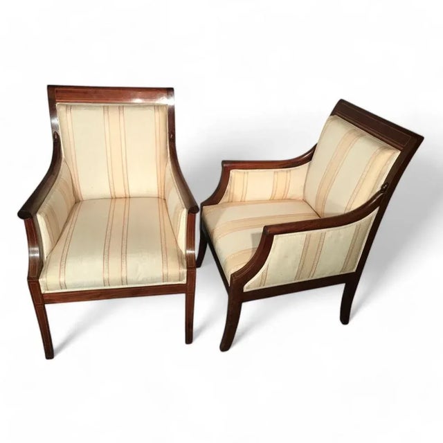 French Directoire Armchairs, 1880s, Set of 2 For Sale - Image 3 of 6