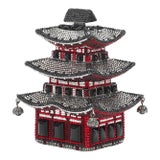 Judith Leiber Couture Kyoto Temple Asian Pagoda Clutch Evening Bag Crystal Minaudière For Sale