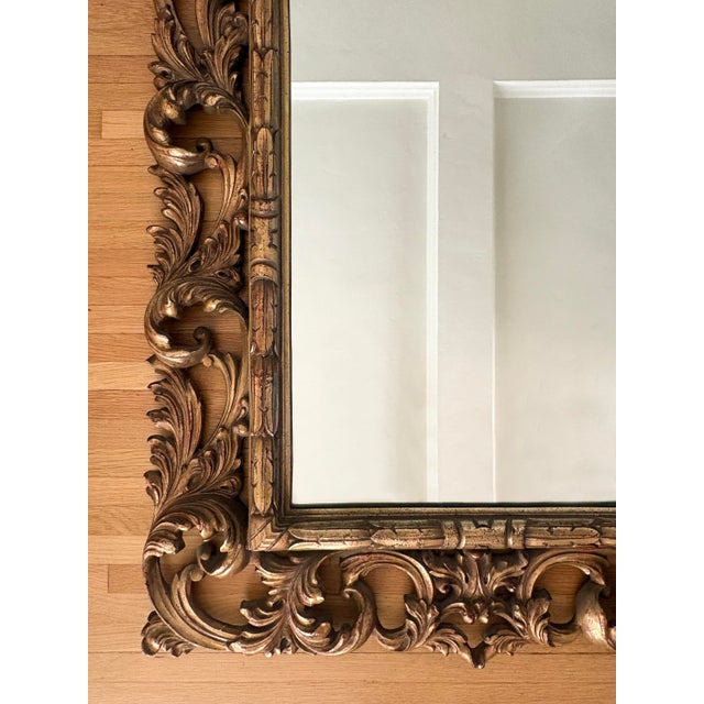 Vintage 20th Century Large Gilt Rococo Carved Mirror For Sale In Los Angeles - Image 6 of 14