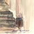 Gallery Is Open - Original Figurative Watercolor Interior Painting on Paper by Ama Liyanage For Sale In Los Angeles - Image 6 of 7