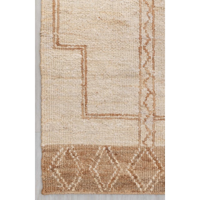 9x12Ft. Natural Beige Jute Brown Taureg Inspired Soumek Jute Wool Hand Woven Rug For Sale - Image 9 of 12