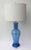 Vintage Italian Cornflower Blue Glass Lamp by C. Damien Fox For Sale - Image 4 of 4