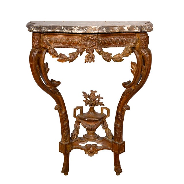 Louis XVI Waxed Oak Console Table For Sale - Image 13 of 13