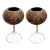 Vintage Italian Brown Ceramic Sphere Planters With Brass Stands – a Pair For Sale