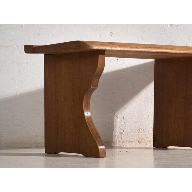 Bench in Oak, Central Europe, 1940 For Sale - Image 4 of 9