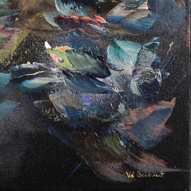 Power of Dreaming - Large Moody Abstract Textural Acrylic Painting on Canvas by Vè Boisvert For Sale - Image 4 of 9