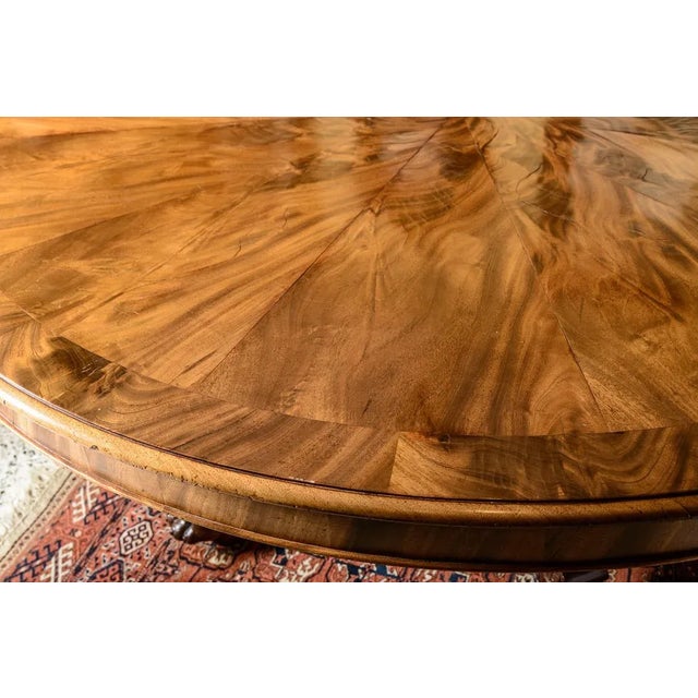Antique English William IV Mahogany Round Dining Table For Sale - Image 4 of 12