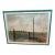 Large Coastal Vintage Watercolor Painting of a Pier Waterfront Landscape "End of the Pier", Newly Framed For Sale