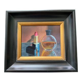 Giclée Painting Elizabeth McGhee Framed Makeup With Perfume Print For Sale