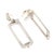 Modern Judith Ripka Dangle Earrings, 18k White Gold & Sterling Silver, Length 2.25 Inch, Pair For Sale - Image 3 of 3