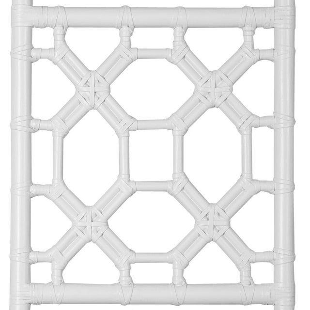 Chinoiserie Lattice Back Headboard Double, White For Sale - Image 3 of 4