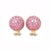 This is a lovely pair of authentic earrings by designer Garavelli, the frame of the hallow dome hall is in 18k rose gold...