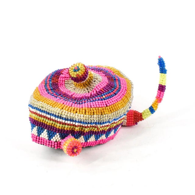 Early 20th Century Early 20th Century Pende Beaded Chief's Hat For Sale - Image 5 of 7