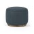 Contemporary Four Hands Sinclair Round Ottoman - Fresno Cobalt For Sale - Image 3 of 6