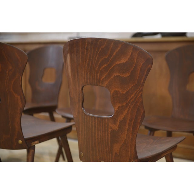 Baumann Gentiane Model Chairs by Henri Julien, 1960s, Set of 8 For Sale - Image 12 of 15