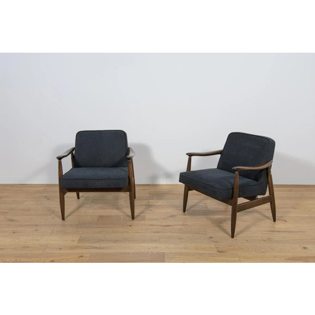 Mid-Century Modern GFM-87 Armchairs by Juliusz Kedziorek for Gościcińskie Furniture, Poland, 1960s, Set of 2 For Sale - Image 10 of 18