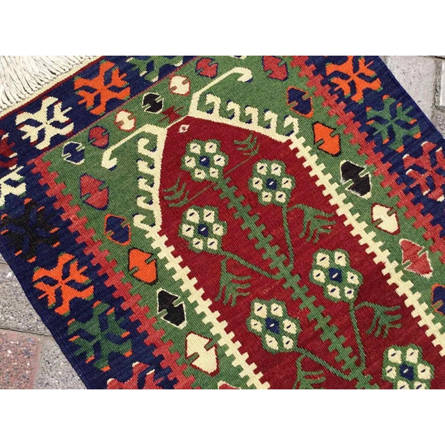 1960s Vintage Turkish Kilim Rug, 46.5" X 29" For Sale - Image 5 of 10
