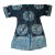 19th Century Chinese Fine Silk Embroidered Dark Blue or Black Informal Robe For Sale