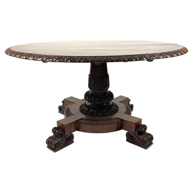 19th Century William IV Rosewood Dining or Center Table For Sale - Image 13 of 13