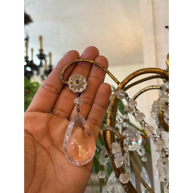 1960s Pair of Vintage Beaded Chandelier For Sale - Image 5 of 9