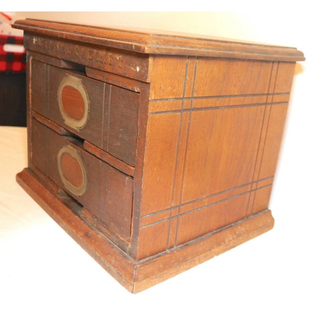 19th Century Rare Antique 1800's Hand Made Painted National Cabinet File Letter Cabinet Box For Sale - Image 5 of 12