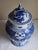 Asian Pair of Early 20th Century Antique Asian Blue & White Temple Jars Phoenix Dragon For Sale - Image 3 of 12