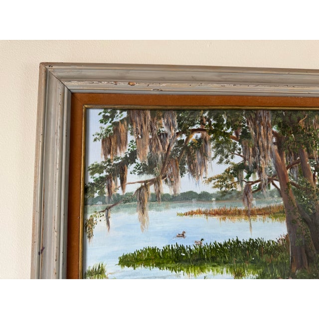 Jaon Swanson Florida Highwaymen - Style Tropical Landscape Acrylic on Canvas Painting, Framed For Sale In Miami - Image 6 of 12