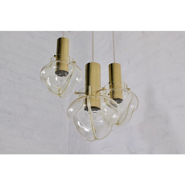 Venini Amber Three-Globe Pendant Light, 1970s For Sale - Image 6 of 12