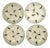 Bat Trang Vietnamese Ceramic Dessert/Salad Plates With Hand Painted Dragonflies and Celadon Green Hues - Set of 4 For Sale
