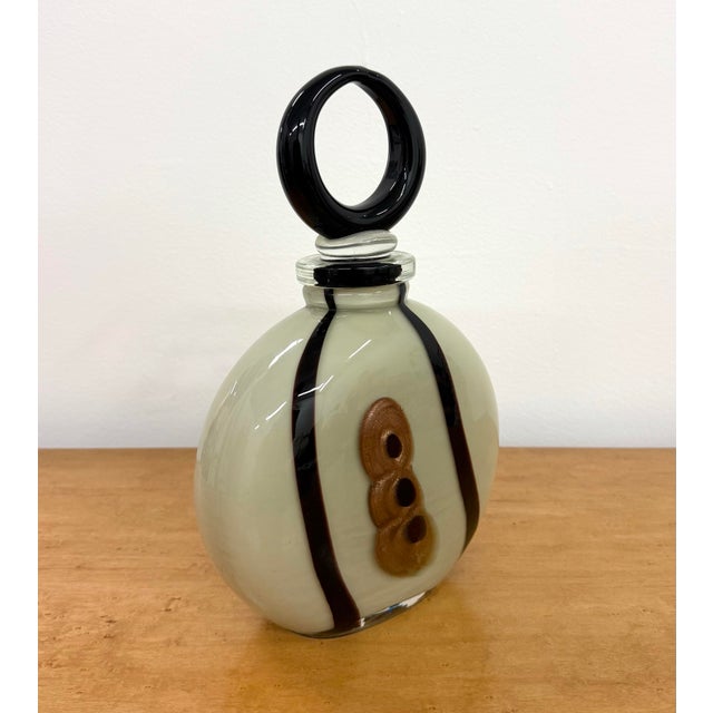 Mid 20th Century Vintage Hand Blown Lidded Glass Vessel For Sale - Image 5 of 7