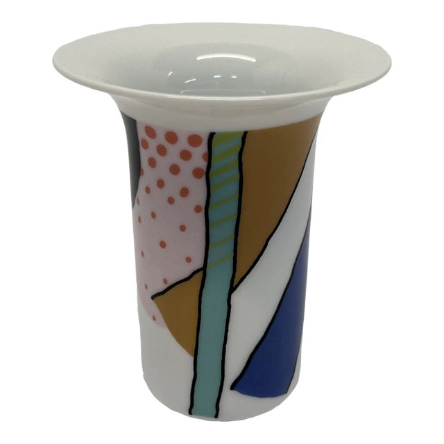 Postmodern Ceramic Bud Vase for Rosenthal, 1980s For Sale