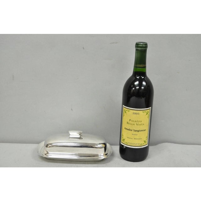 Vintage Reed & Barton Art Deco Mid Century Modern Silver Plated Butter Dish For Sale - Image 13 of 13