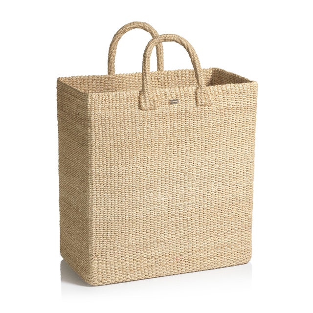 Contemporary Lucena Abaca Basket/Hamper, Rectangle For Sale - Image 3 of 3