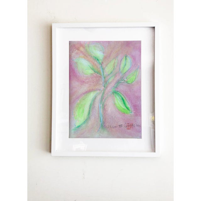 2020s Whisper. VIII Framed Abstract Minimal Botanical Painting For Sale - Image 5 of 5