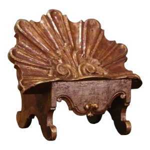 19th Century Italian Baroque Carved Giltwood Book Stand Holy Bible Holder
