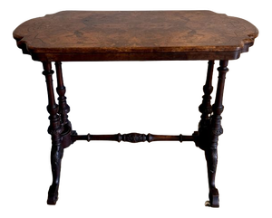 Antique Victorian Burr Walnut Occasional Table, 1860