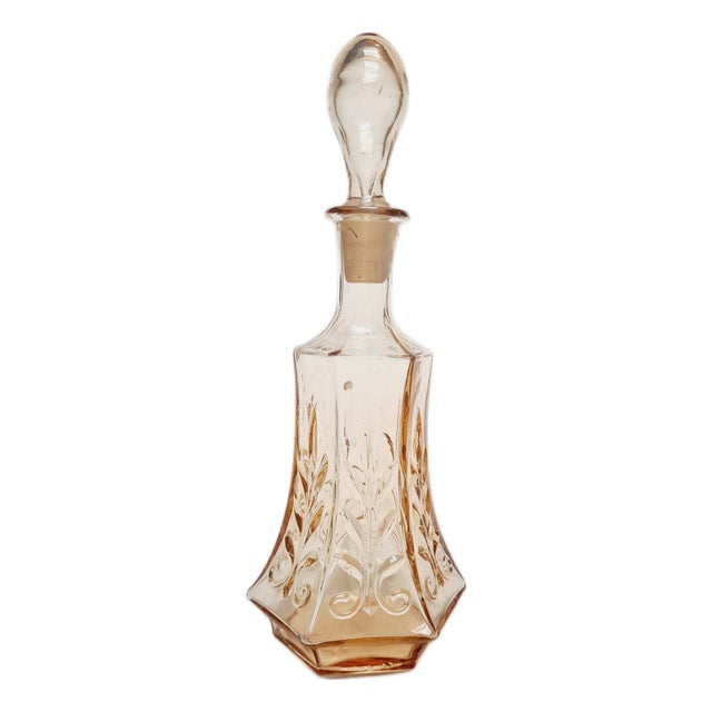 Art Deco Carafe from Bolesław Morawski Glassworks, Poland, 1930s For Sale