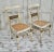 A Superb Pair of 19th Century English Regency Cane Side Chairs, these chairs have the original paint work with fine gilt...