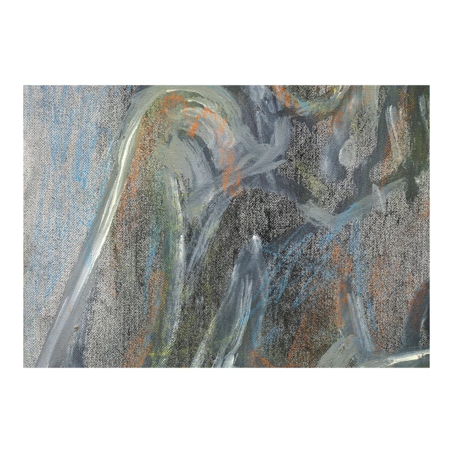 Mid Century Abstract Expressionist Grey Figurative by Louis Nadalini For Sale