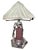 Art Deco 1980s Frankart Era Art Deco Style Chrome Figural Lamp With Vivian Glass Shade For Sale - Image 3 of 12